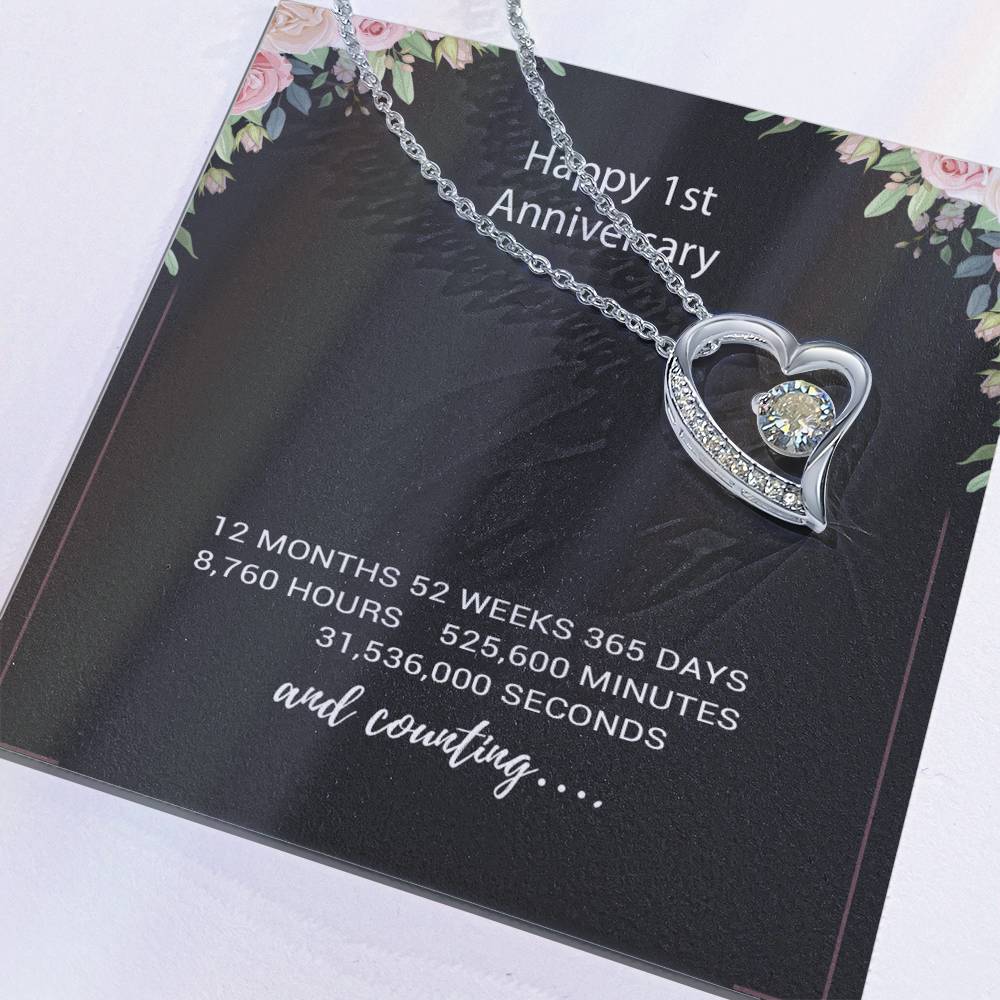 1 Year Anniversary Gift For Wife Necklace, Year Anniversary Gifts,Gift For Girlfriend