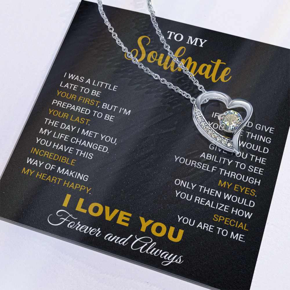 To My Soulmate Necklace, Gift For Wife Girlfriend From Husband, Christmas Gift 14_9
