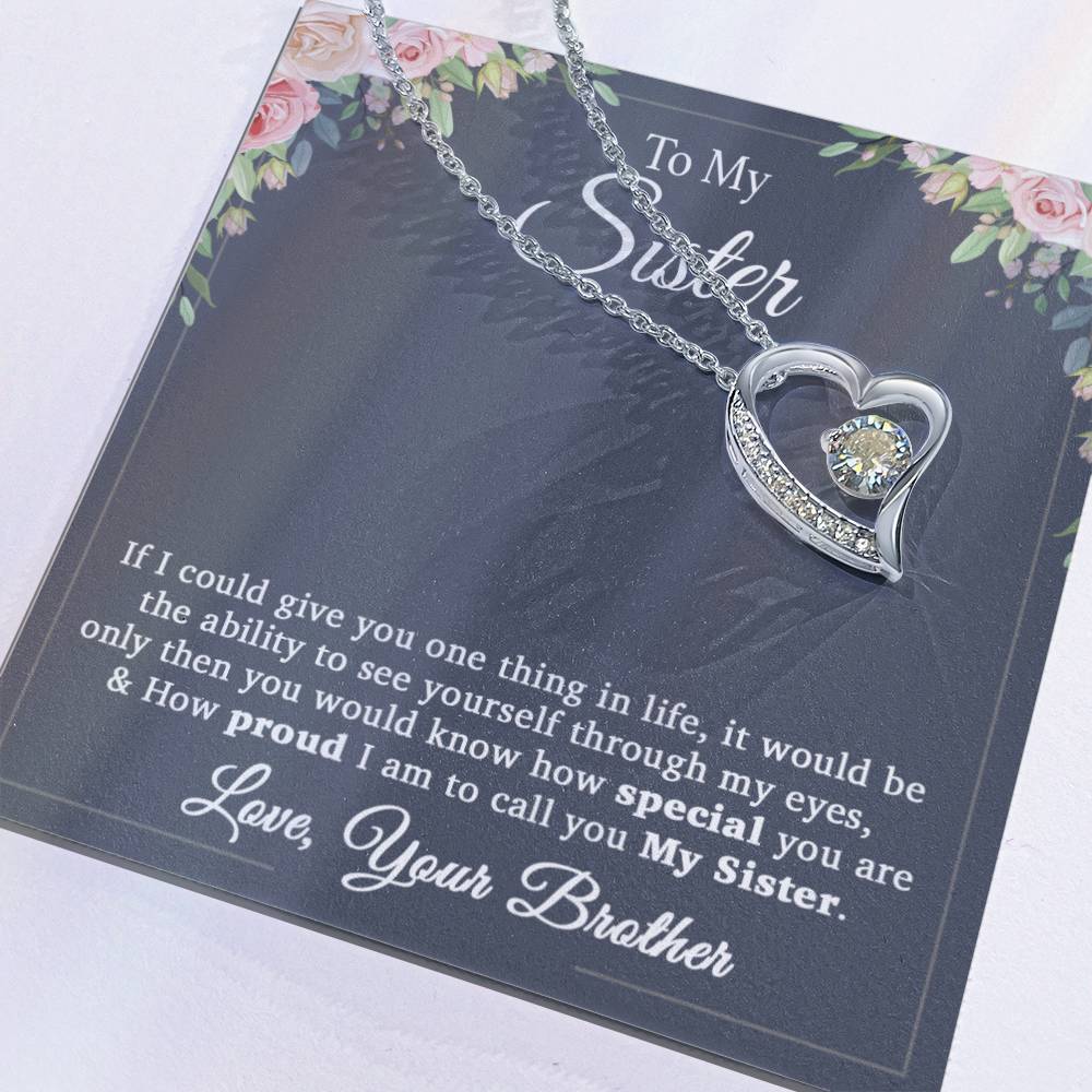 To My Sister Necklace, Brother to Sister, Birthday gift For Sister from Brother 20_11