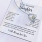 To My Daughter Necklace, Gift for Daughter from Dad, Father Daughter Necklace  11_5_White