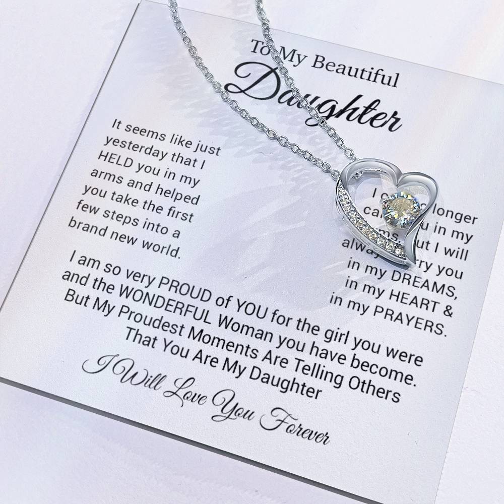 To My Daughter Necklace, Gift For Daughter, From Mom Or Dad