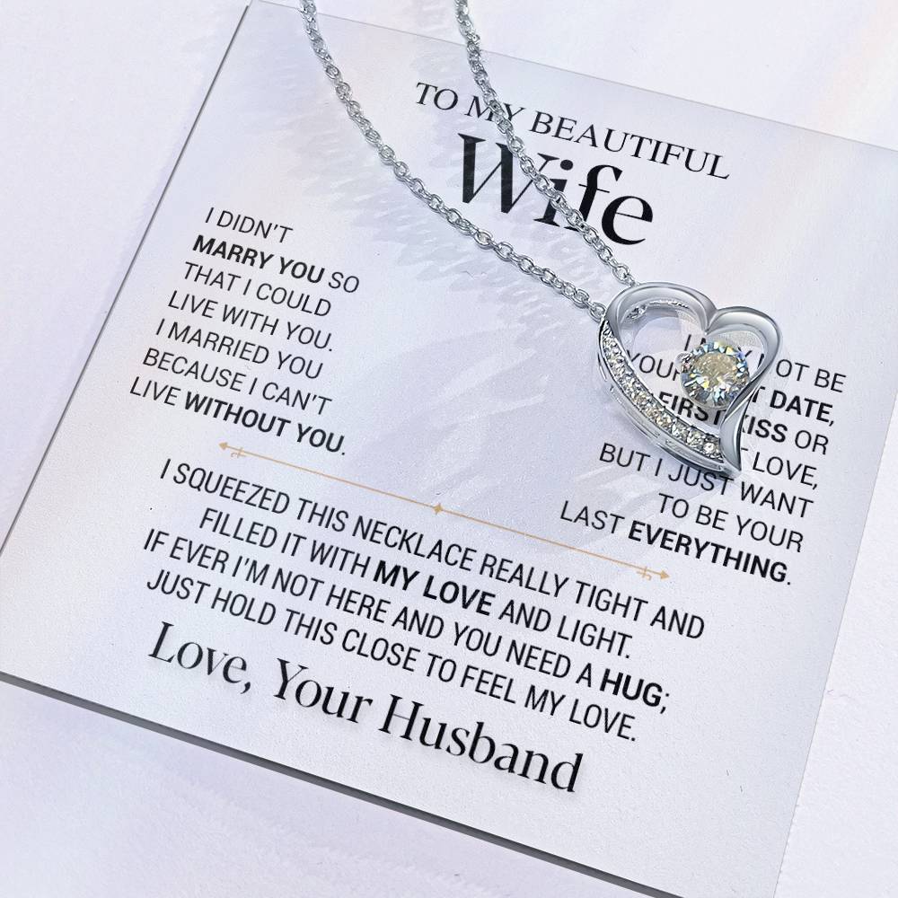 To My Wife Necklace, Christmas Gifts For Women, Anniversary Gift For Wife 23_11_White