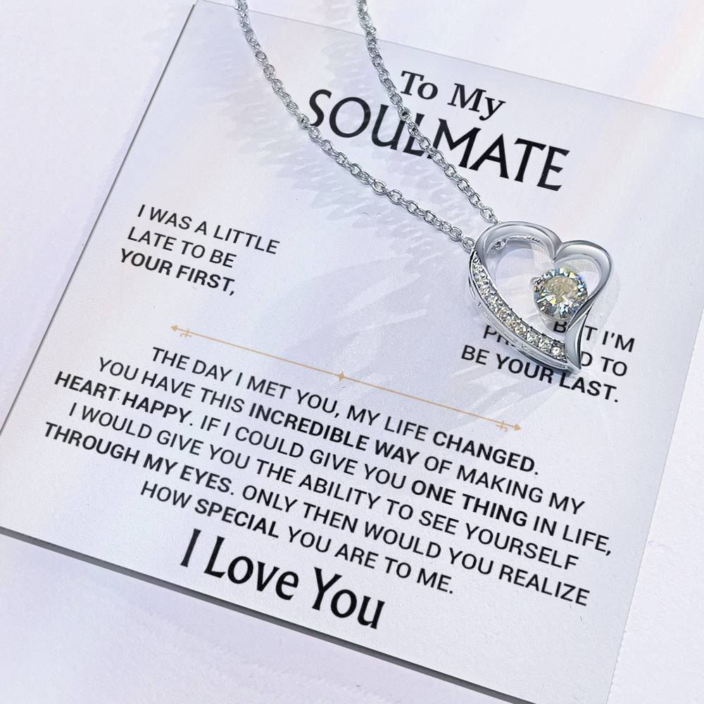 To My Soulmate Necklace, Soulmate Gift, Gift For Girlfriend, Christmas Gift 23_8_White