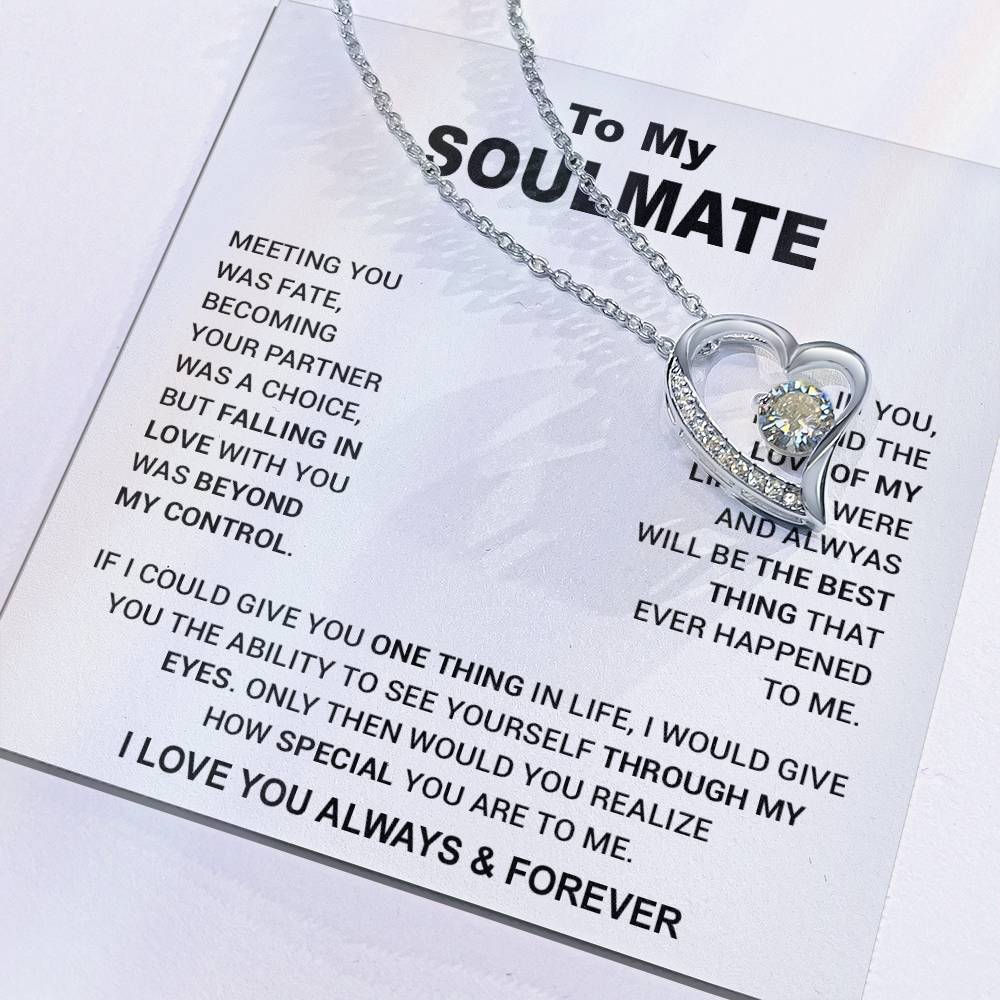 To My Soulmate Necklace, Soulmate Gift, Gift For Girlfriend, Christmas Gift 10_12_White