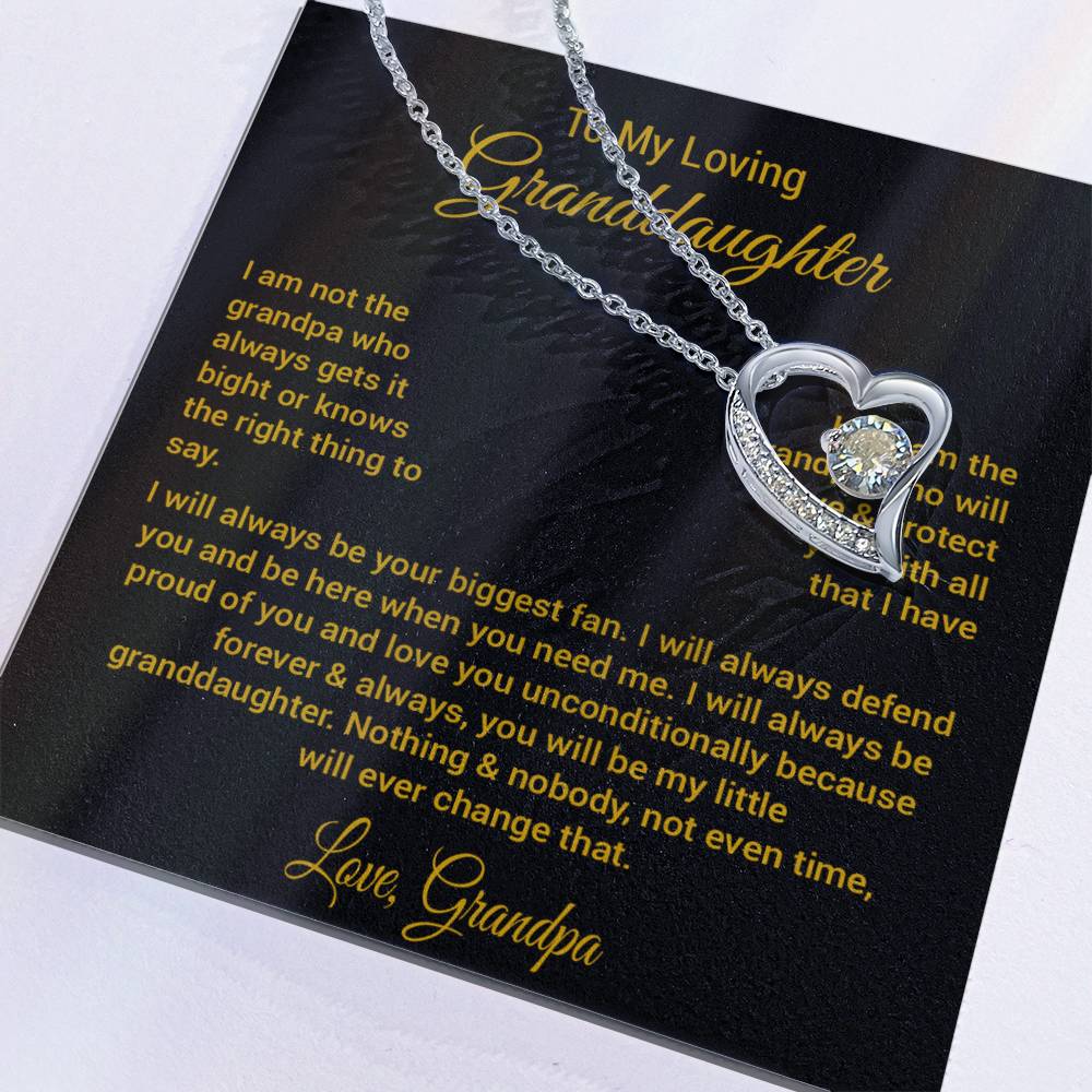 To My Granddaughter Necklace, Xmas Birthday Gift For Granddaughter from Grandpa 1_11_Gold