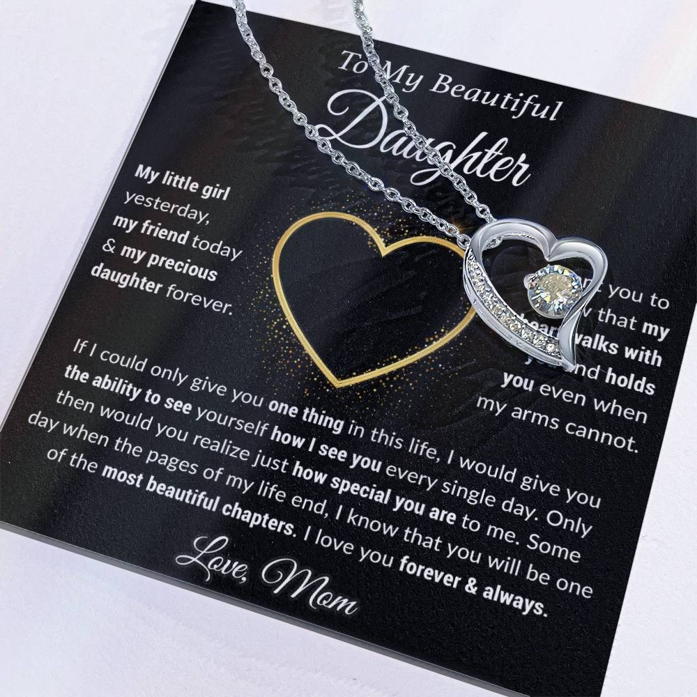 To My Daughter Necklace, Gift For Daughter From Mom, Daughter Birthday Gift