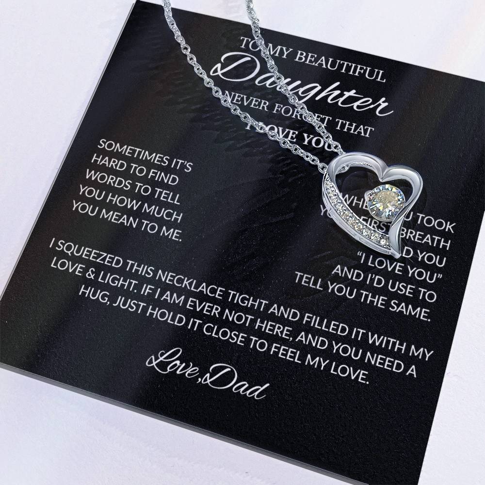 To My Daughter Necklace, Daughter Father Necklace, Daughter Gift From Dad, Mom 11_4