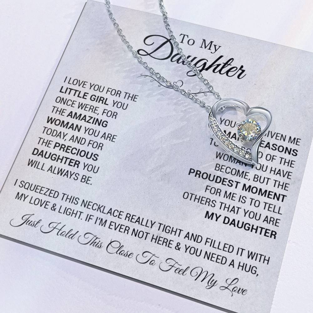 To My Daughter Gifts Necklace From Mom Dad Mother Father Necklace