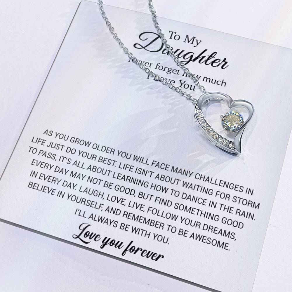 To My Daughter Necklace, Daughter Mother Necklace, Daughter Gift From Mom 29_11_White