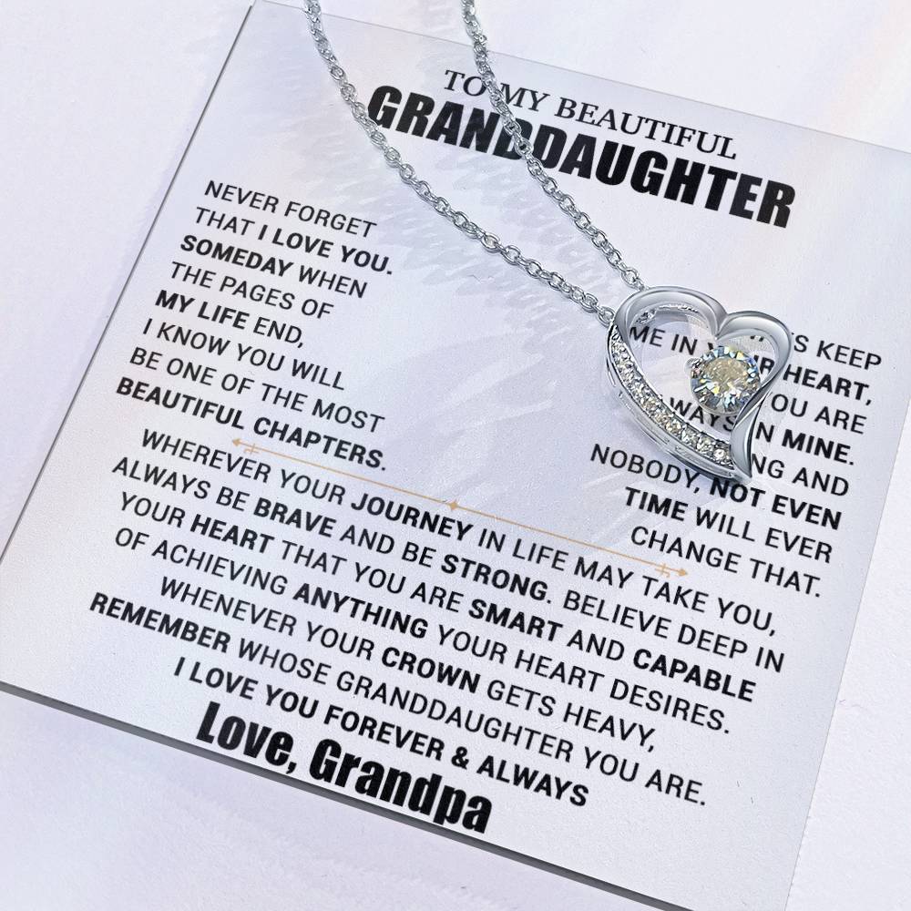 To My Granddaughter Necklace, Granddaughter Gift from Grandpa, Christmas Gift 11_10