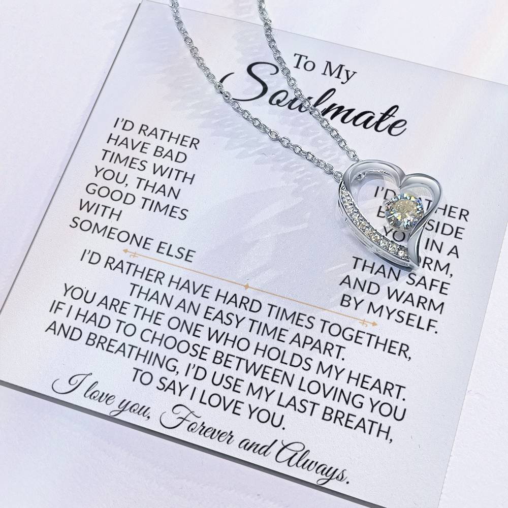 To My Soulmate Necklace, Gifts For Girlfriend Wife from Husband, Birthday Gift