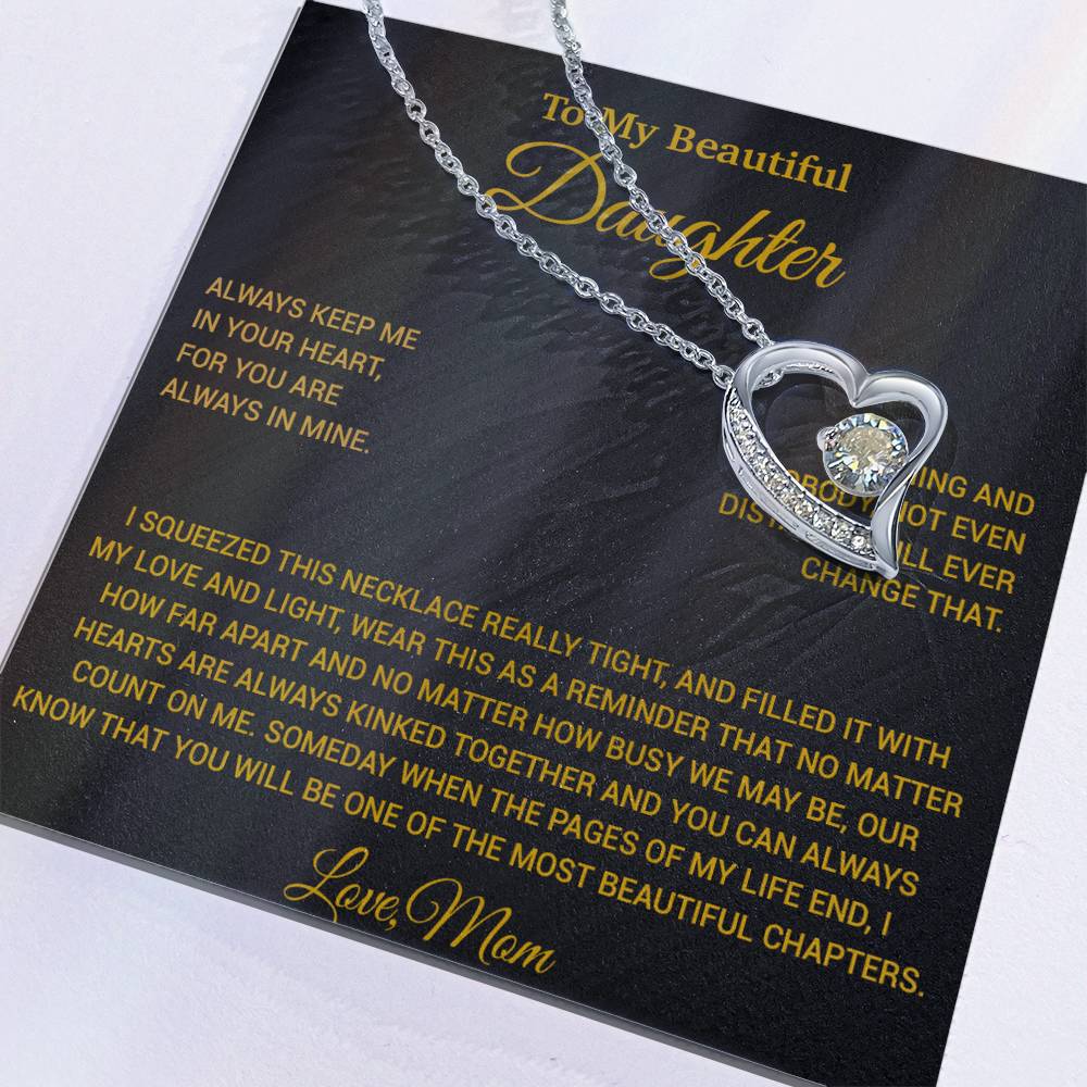 To My Daughter Necklace, Daughter Mother Necklace, Daughter Gift From Mom 9_6_Gold