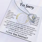 I'm Sorry Necklace Gifts, Apology Gifts For Her, Forgiveness Gift, Wife Gift 12_11_White