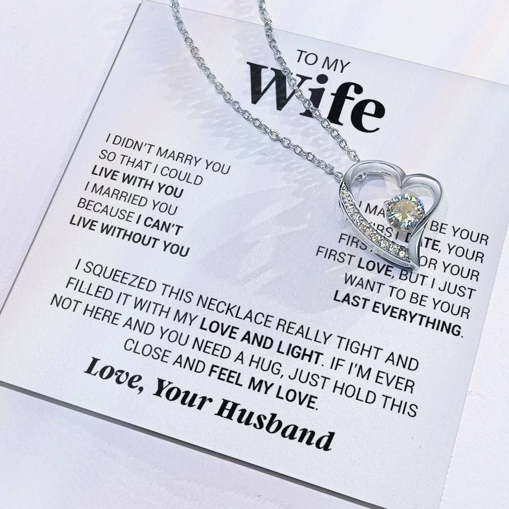 To My Wife Necklace, Anniversary Gift For Wife, Wife Birthday Gift,Christmas Gift