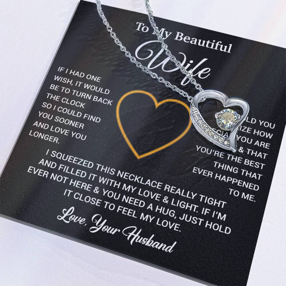 To My Wife Necklace, Gift For Wife, Anniversary Gift For Wife, Necklace For Wife 28_5_Black