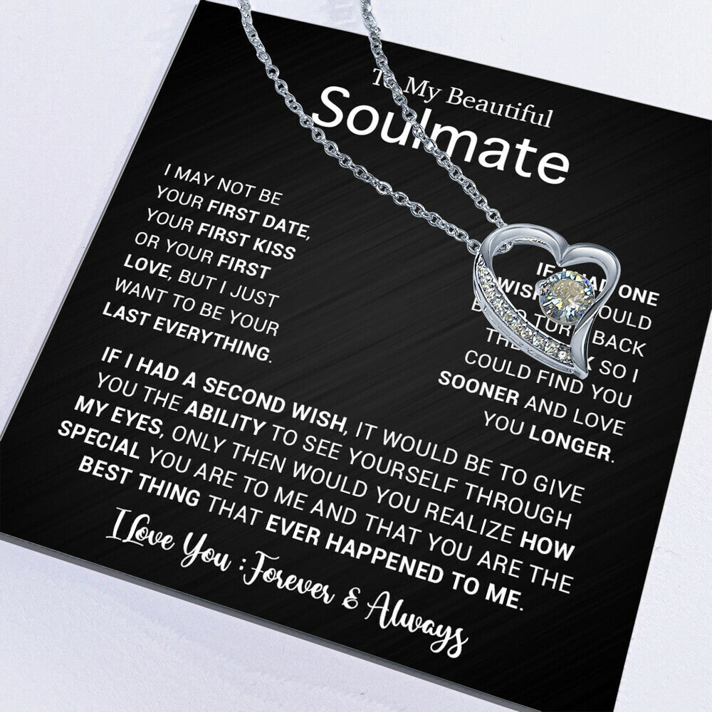 To My Soulmate Necklace, Gift For Soulmate, Anniversary Gift, Birthday Gift 5_5_Black