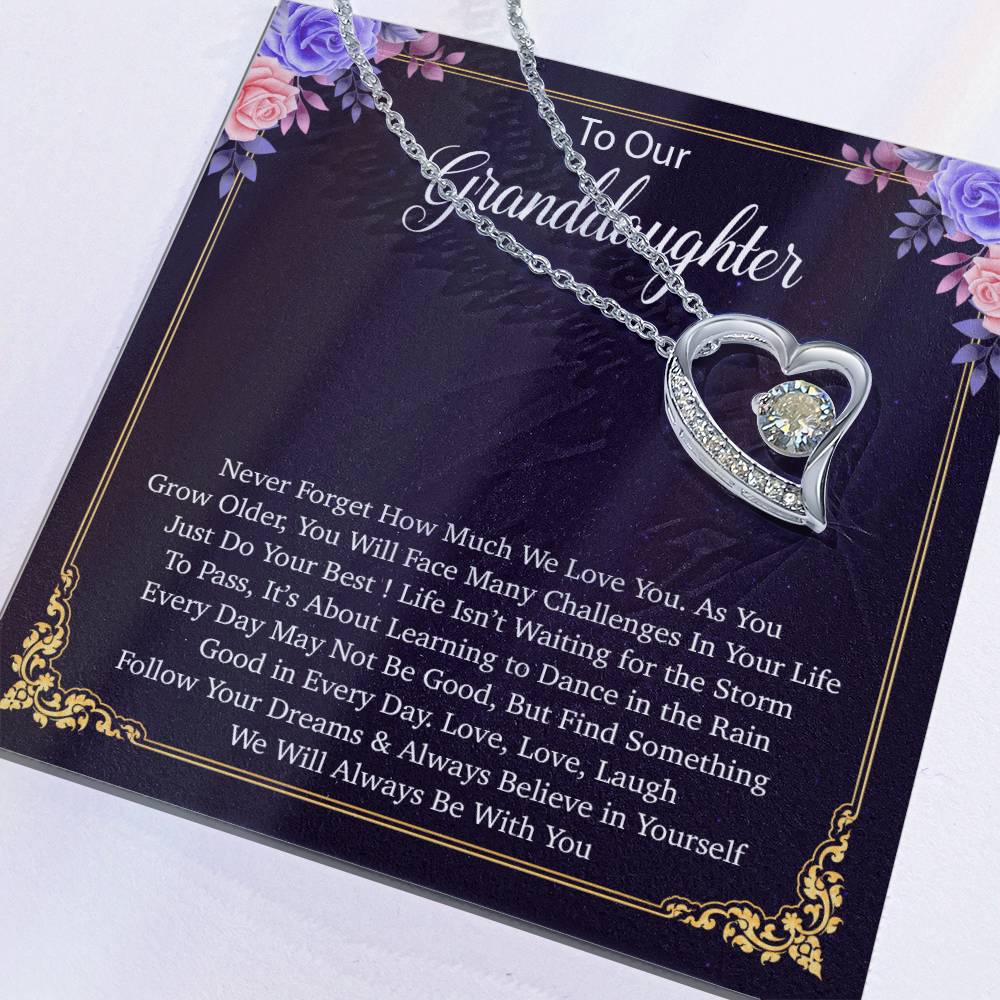 To Our Granddaughter Necklace, Birthday Gift For Granddaughter, Jewelry Gift