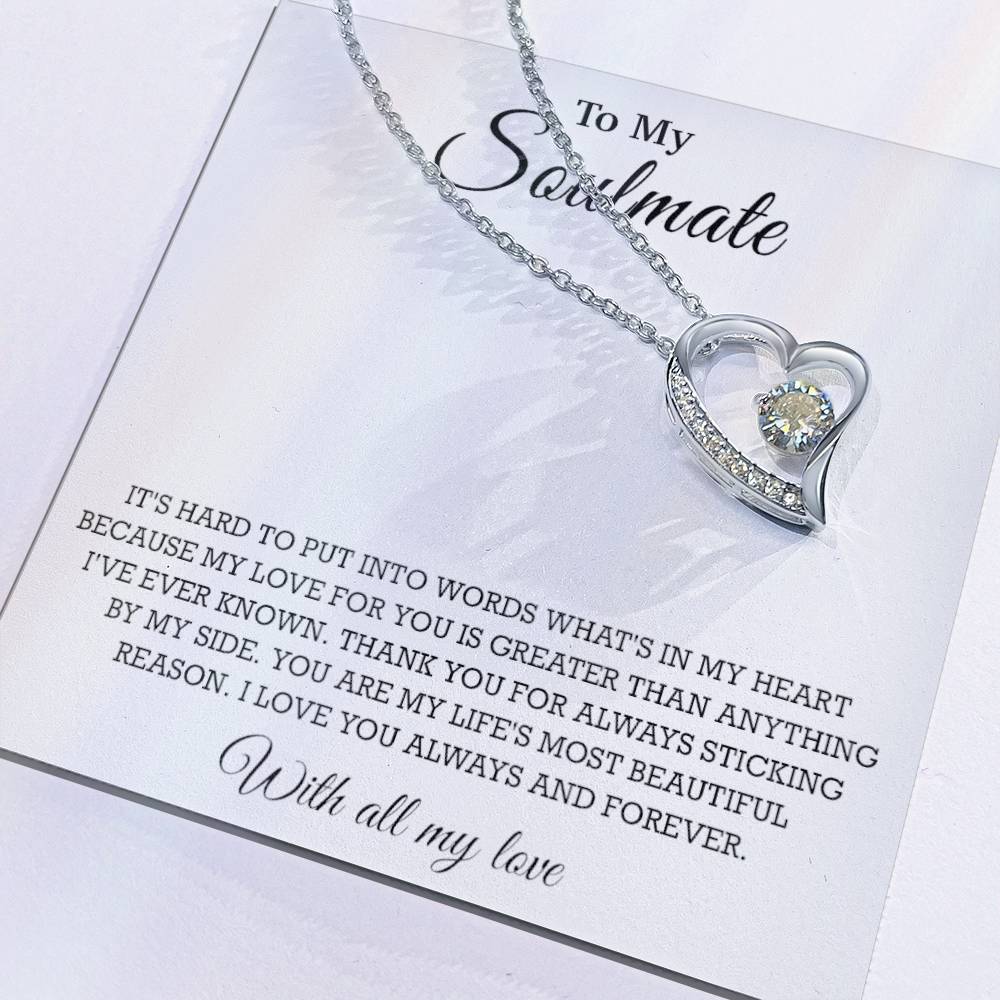 To My Soulmate Necklace, Valentine Gift For Her, Gift For Soulmate