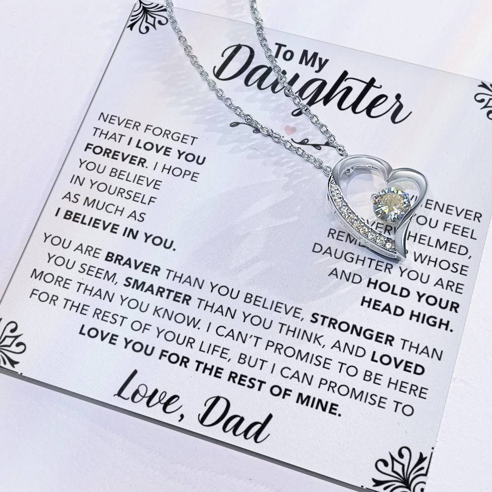 To My Daughter Necklace, Gift for Daughter from Dad, Father Daughter Necklace 30_11