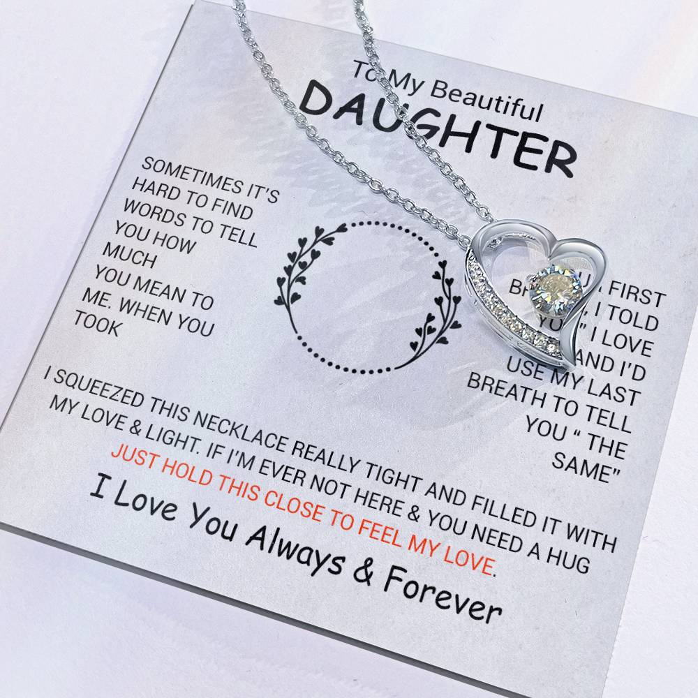 To My Daughter Necklace, Daughter Father Necklace, Daughter Gift From Dad, Mom 5_12