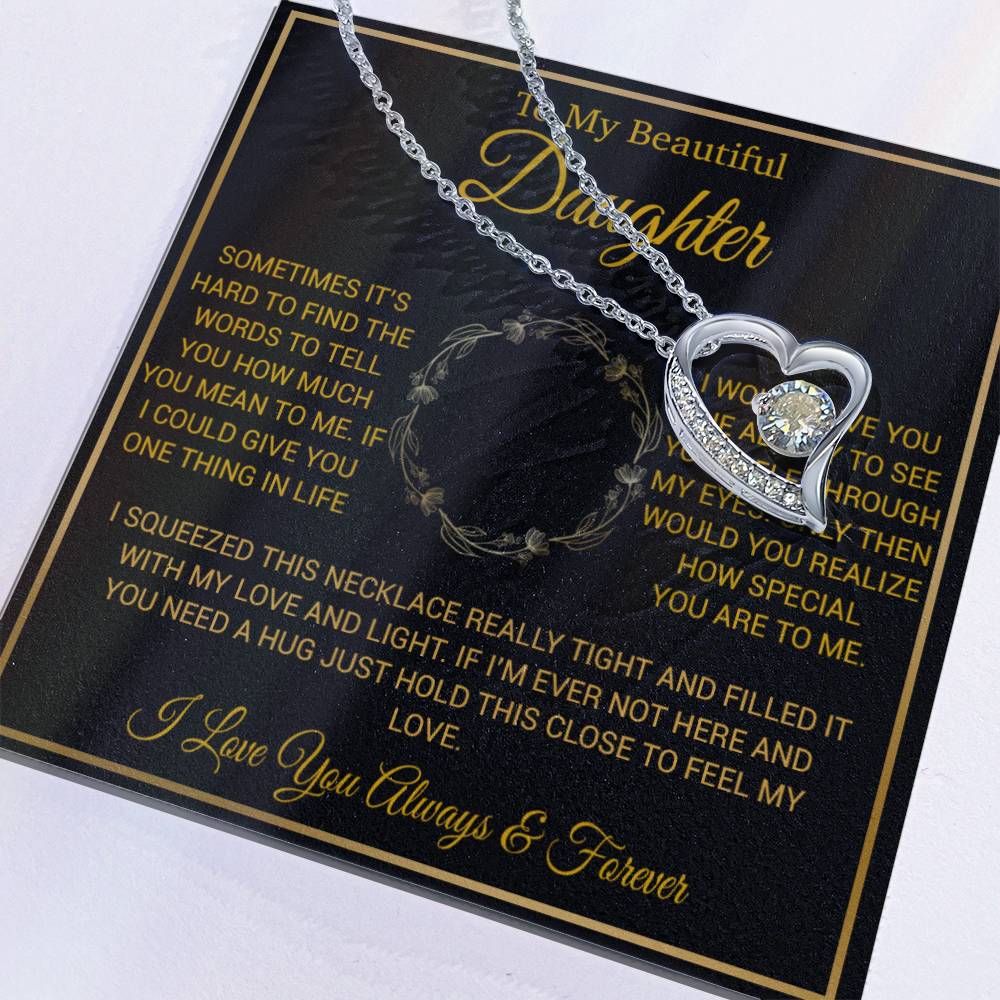 To My Daughter Necklace, Daughter Father Necklace, Daughter Gift From Dad,Mom 23_1
