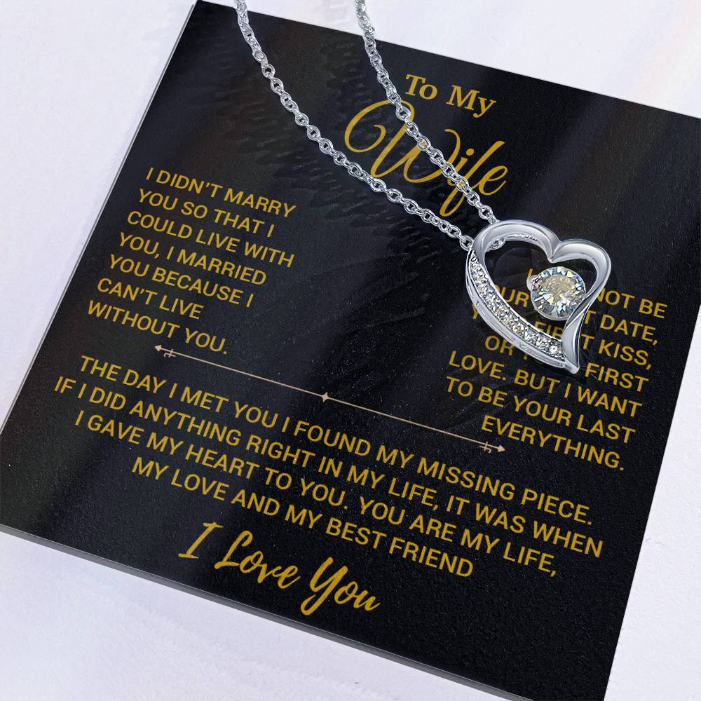 To My Wife Necklace, Christmas Gifts For Women, Anniversary Gift For Wife 16_11_Gold