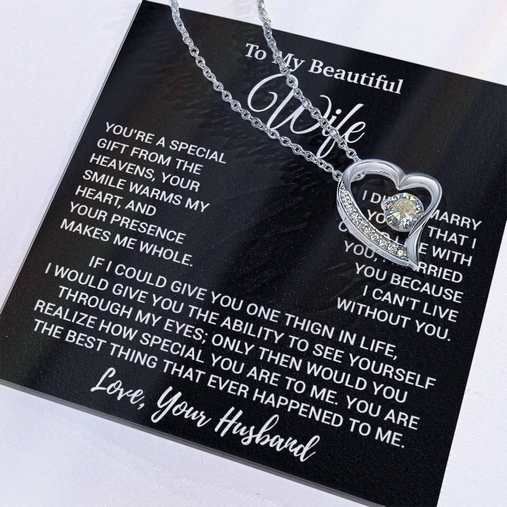 To My Wife Necklace, Christmas Gifts For Women, Anniversary Gift For Wife 1_8_Black