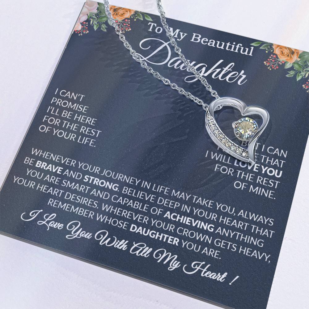 To My Daughter Necklace Gift From Dad, Daughter Gift, Father Daughter Necklace 14_9
