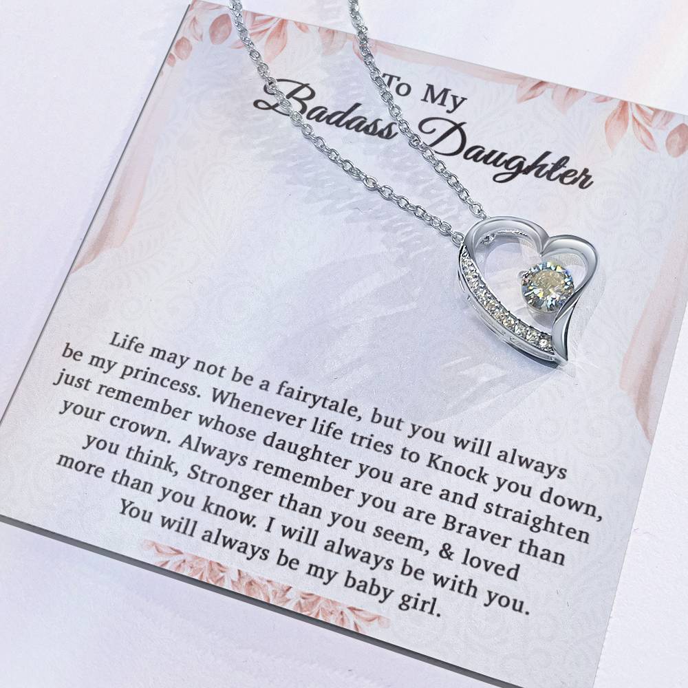 To My Badass Daughter Necklace From Mom, Badass Daughter Gift,  Badass Daughter Necklace
