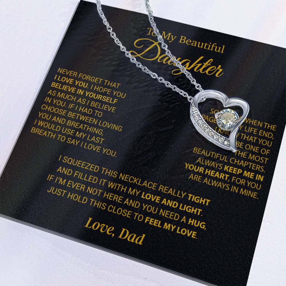 To My Daughter Necklace, Daughter Father Necklace, Daughter Gift From Dad 9_9