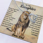 To My Daughter Lion Necklace, Daughter Birthday Gift, Lion Dad Gift