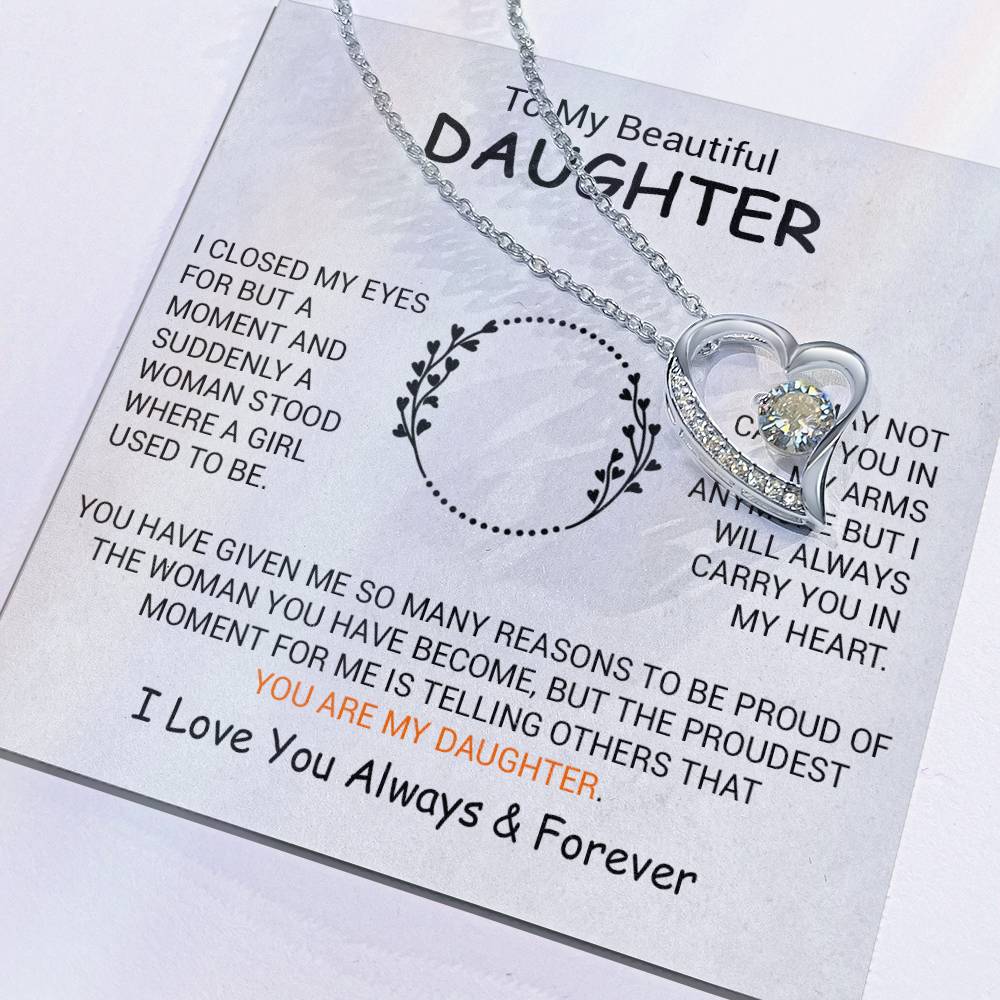 To My Daughter Necklace, Daughter Father Necklace, Daughter Gift From Dad, Mom 6_12