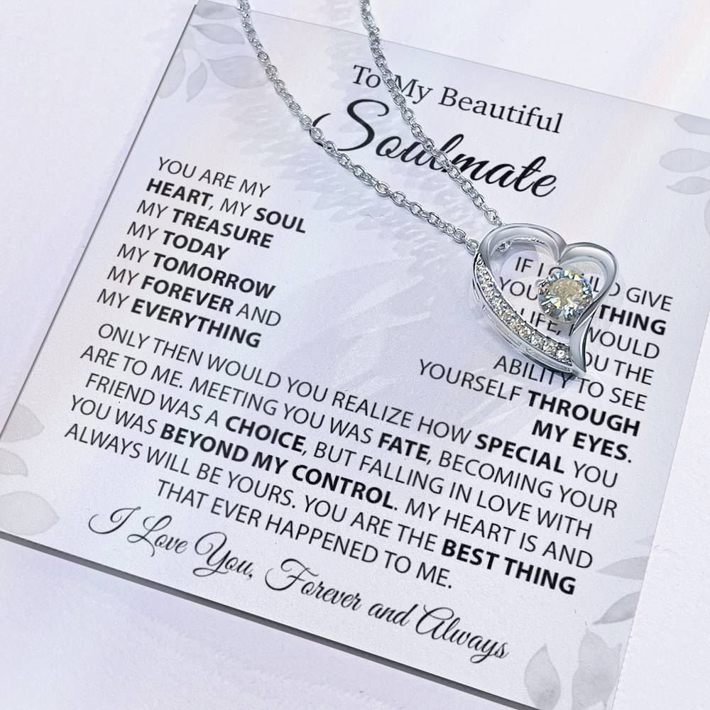 To My Soulmate Necklace, Gift For Wife, Gift For Her, Christmas Gift