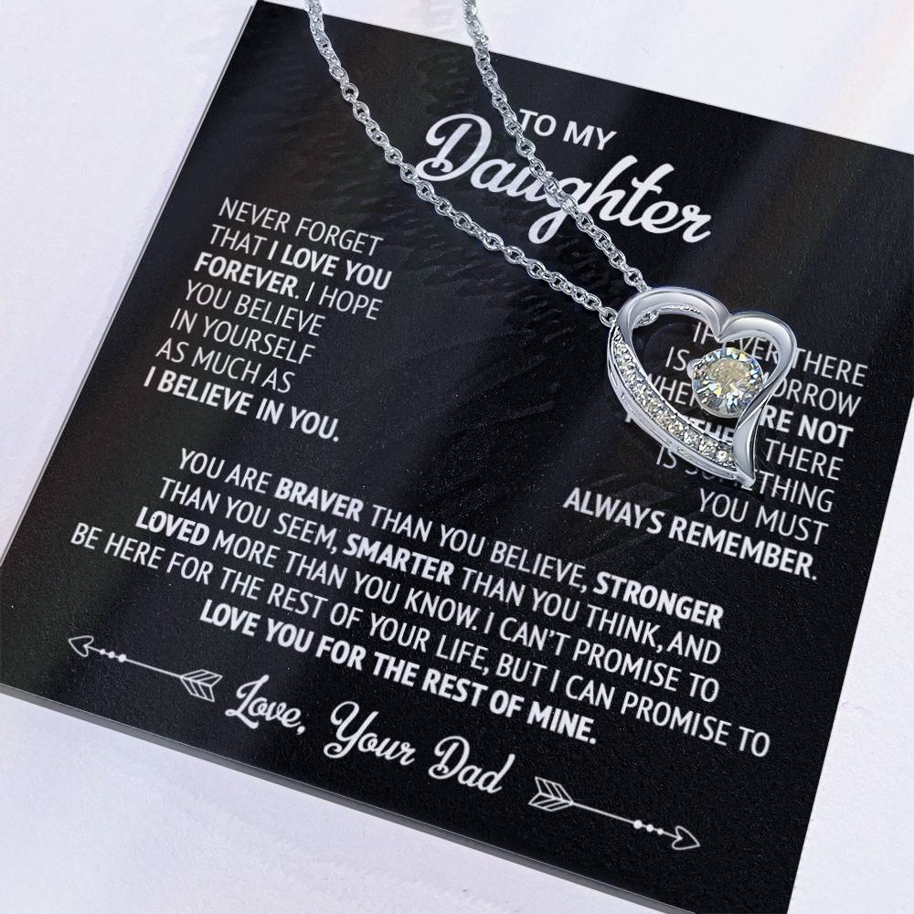 To My Daughter Necklace, Daughter Father Necklace, Daughter Gift From Dad1