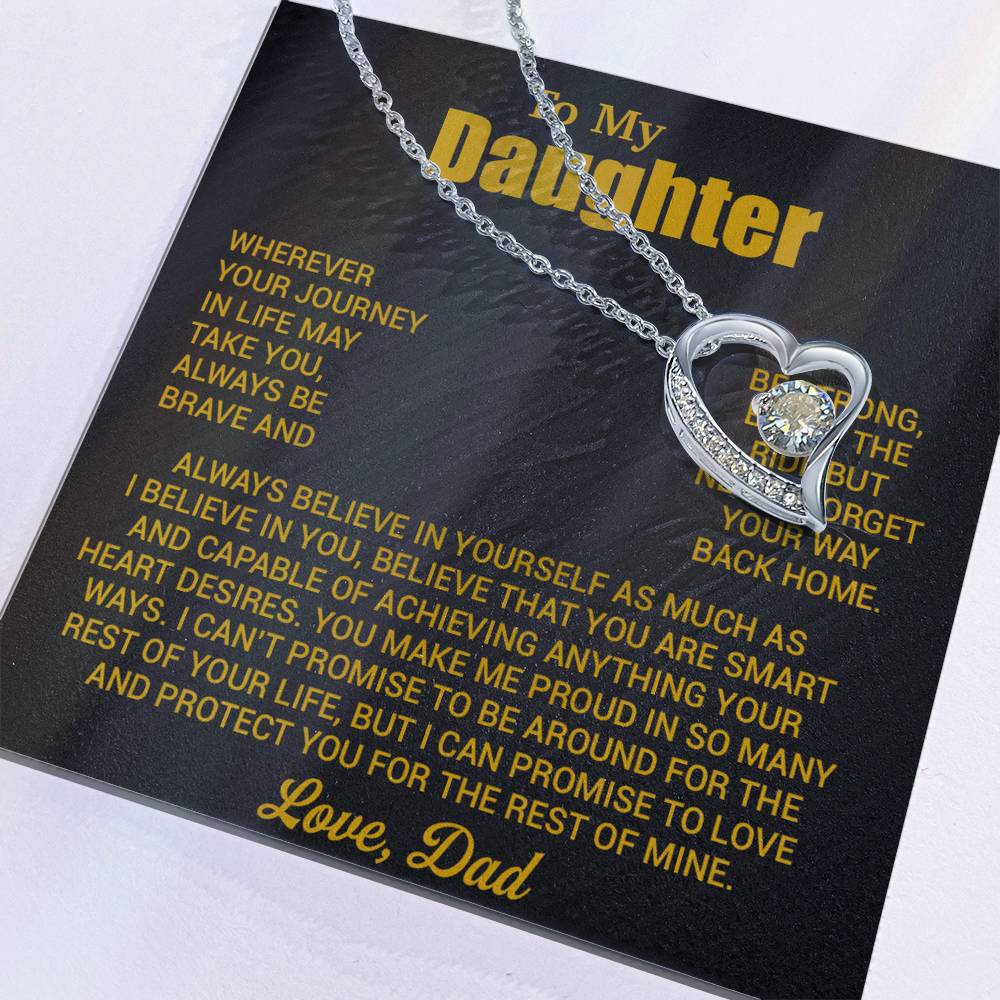 To My Daughter Necklace, Daughter Father Necklace, Daughter Gift From Dad 31_7_Gold