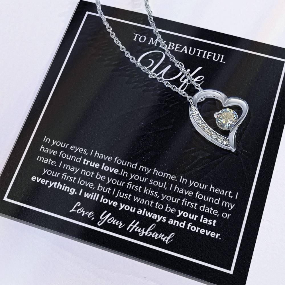 To My Wife Necklace, Christmas Gifts For Women, Anniversary Gift For Wife 18_12_White
