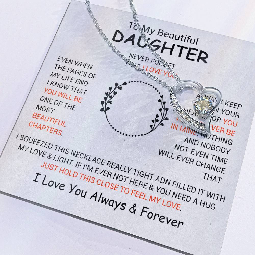 To My Daughter Necklace, Daughter Father Necklace, Daughter Gift From Dad, Mom 4_12