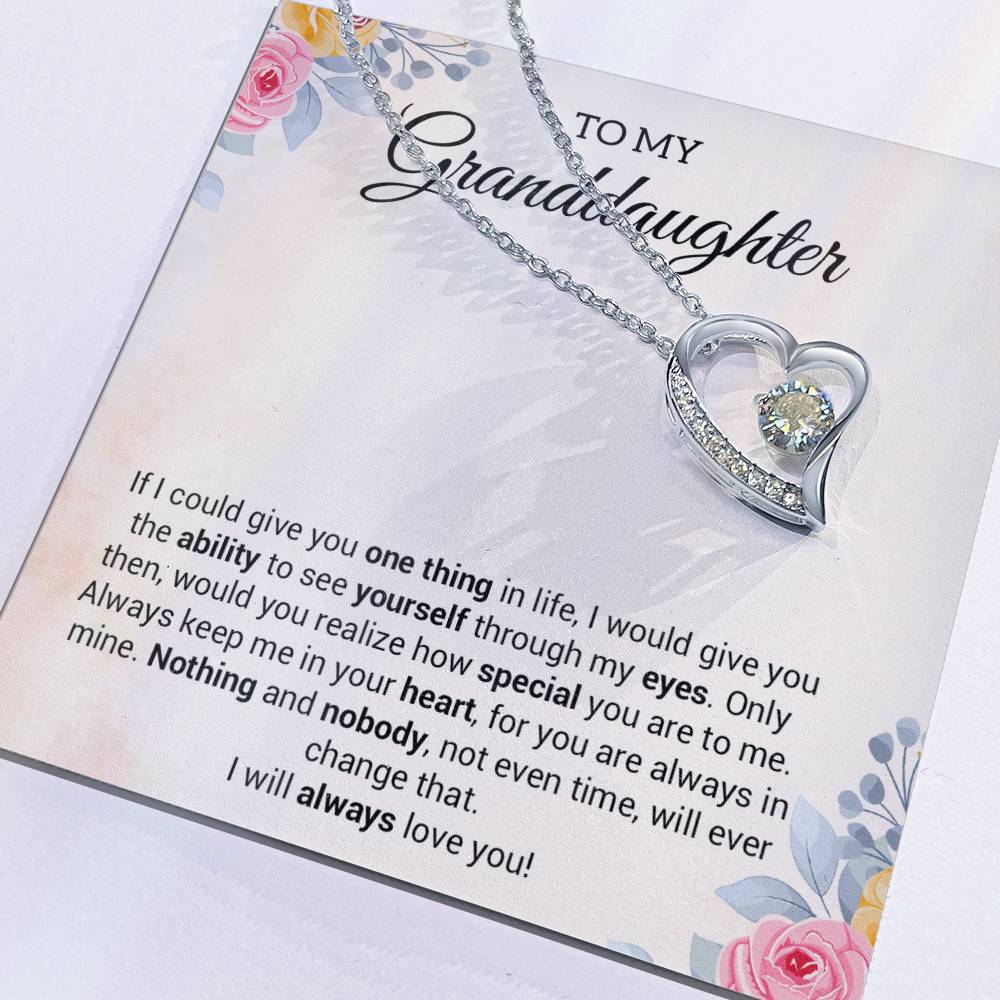 To My Granddaughter Necklace Gift, Granddaughter Jewelry From Grandma Birthday