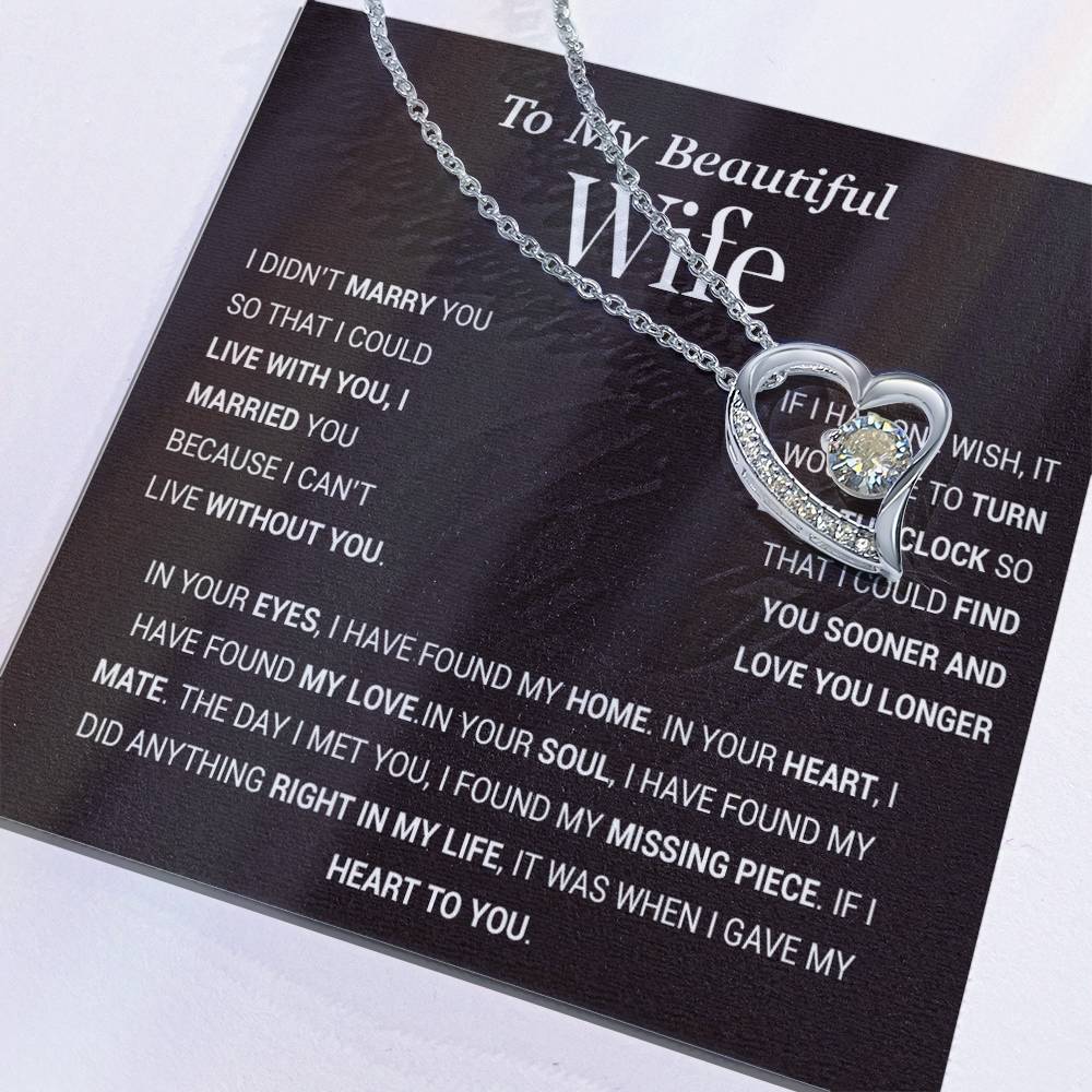 To My Wife Necklace, Gift For Wife, Anniversary Gift For Wife, Christmas Gift 27_11_Tim