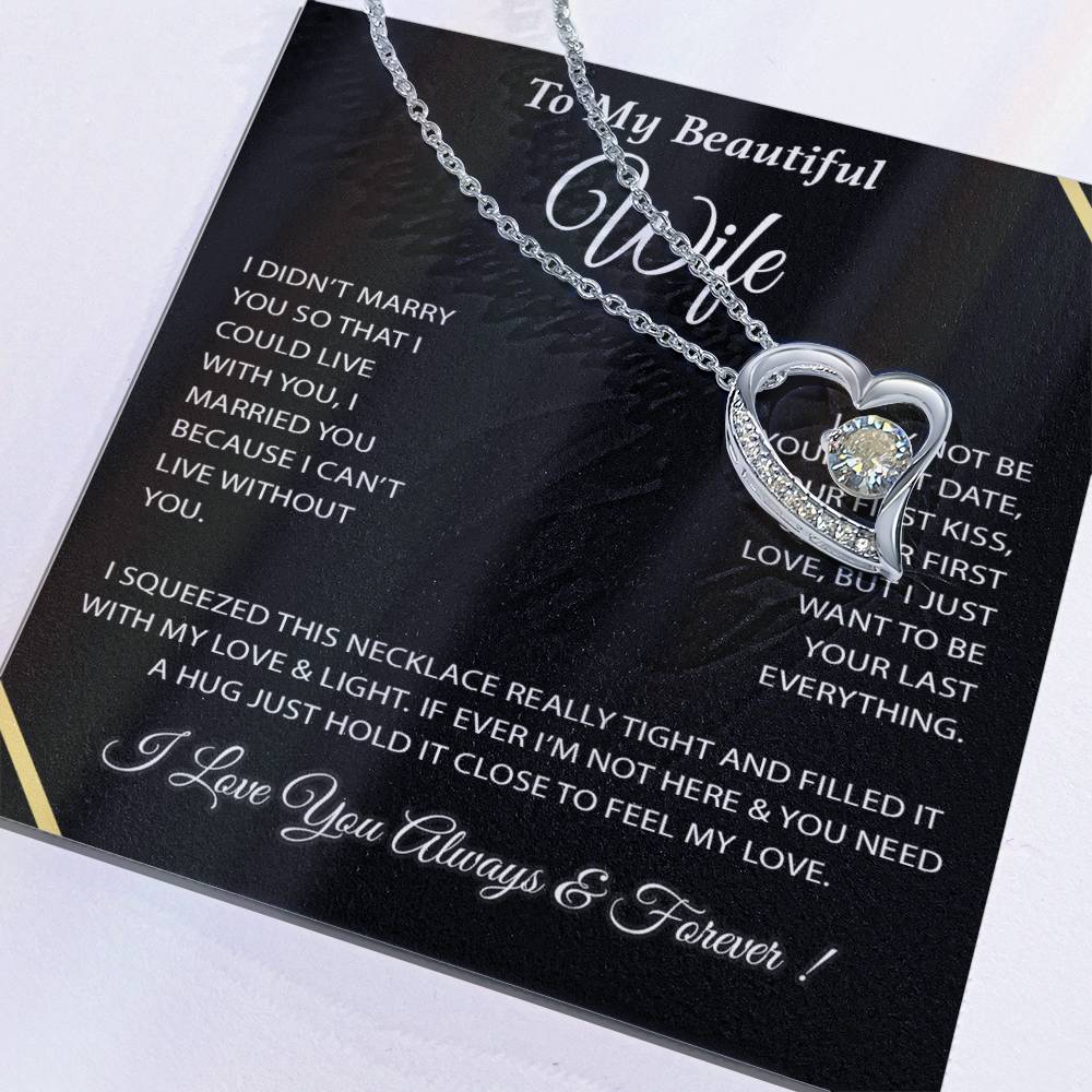 To My Wife Necklace, Wife Gift from Husband, Wife Birthday Gift, Christmas Gift 4_12