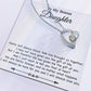 To My Bonus Daughter Necklace, Gift for Bonus Daughter, Step Daughter Birthday 2_11_White