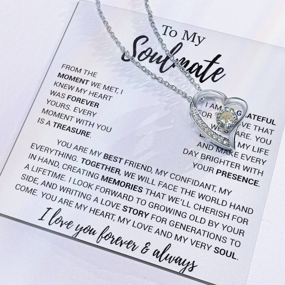 To My Soulmate Necklace, Birthday Gifts For Her, Christmas Gift For Soulmate 30_11_White