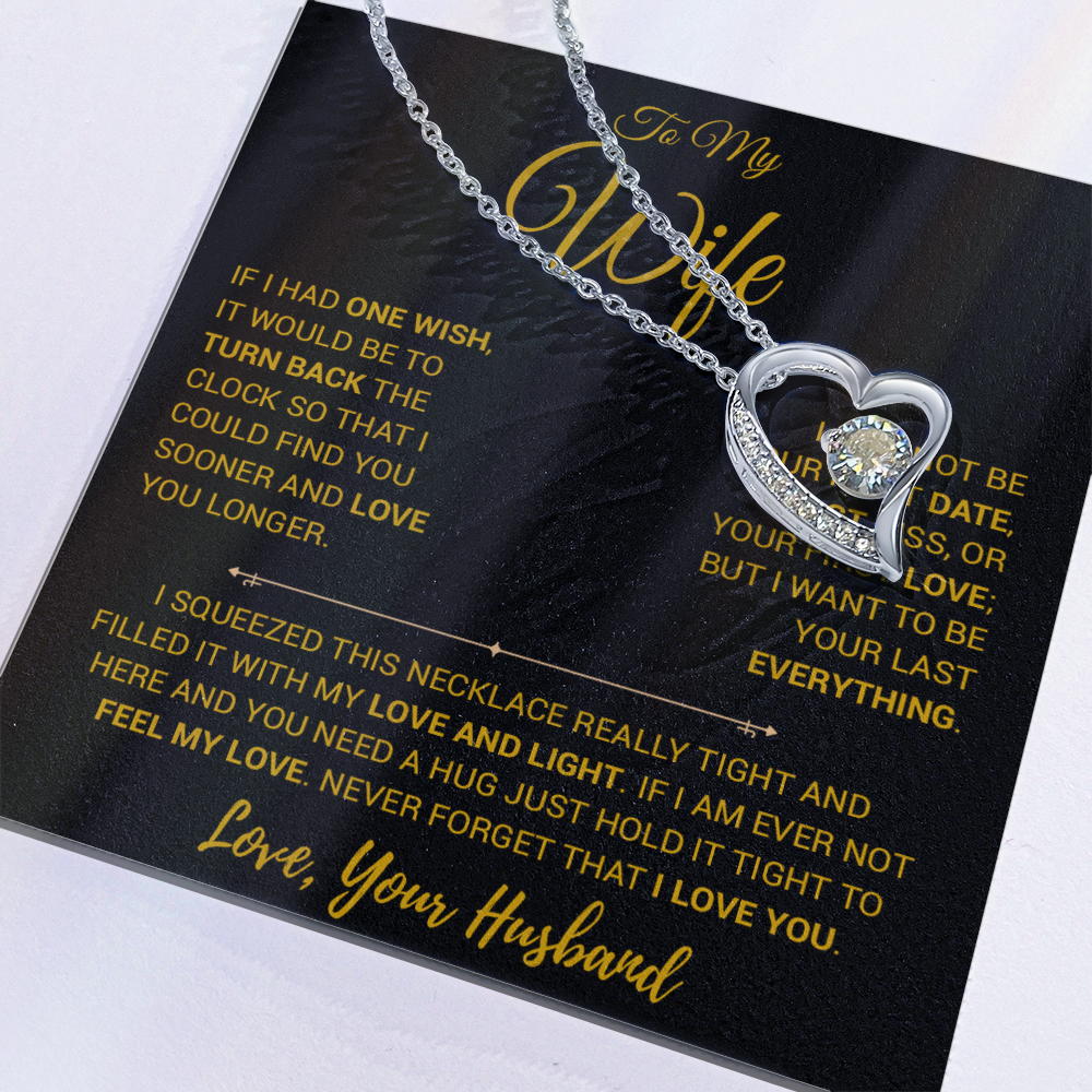 To My Wife Necklace, Gift For Wife, Anniversary Gift For Wife, Christmas Gift 14_2_Gold