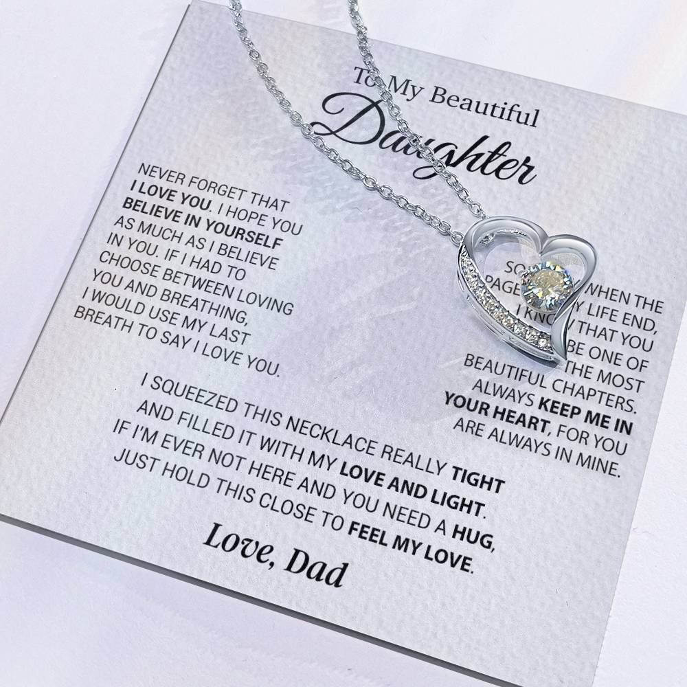 To My Daughter Necklace, Daughter Father Necklace, Daughter Gift From Dad 1_10