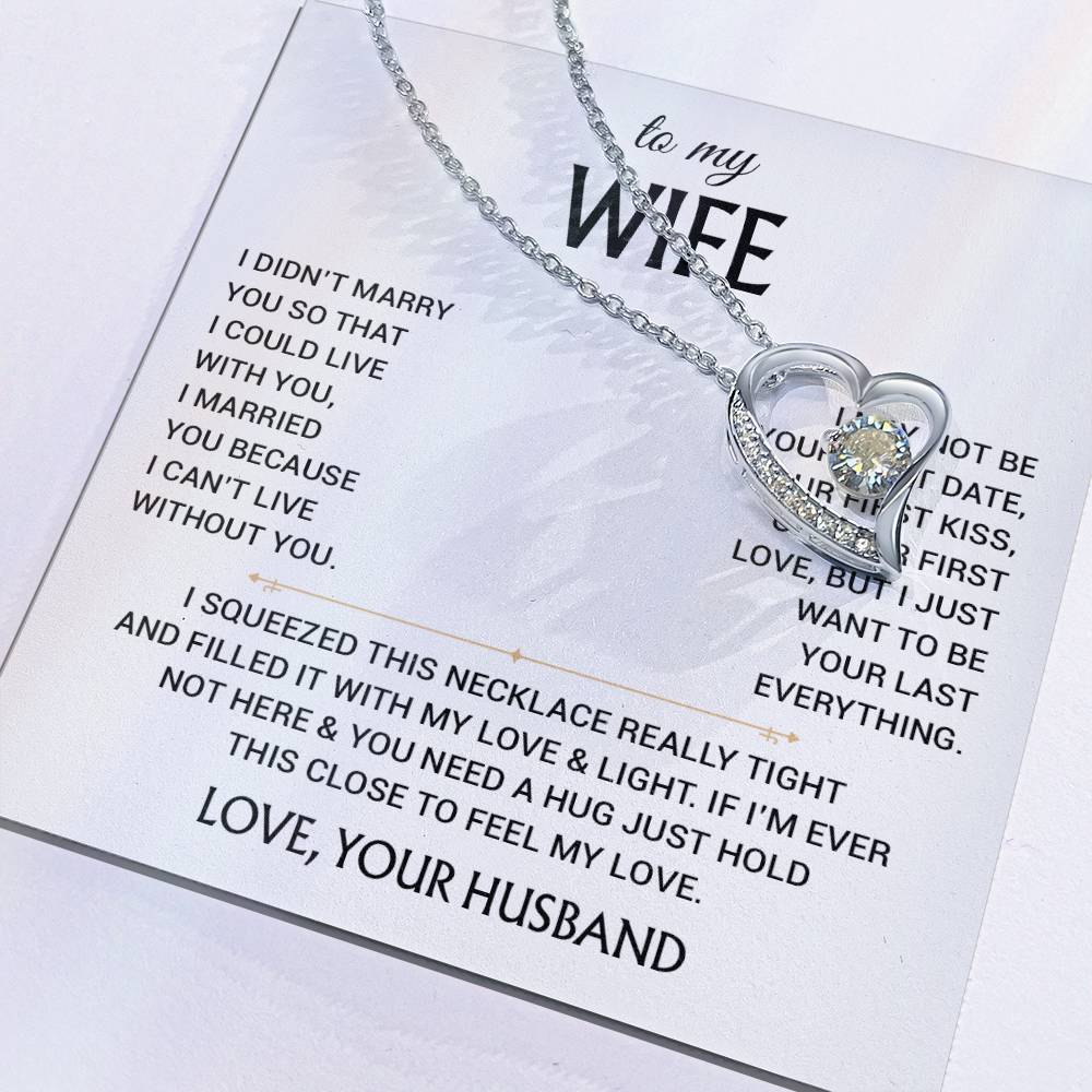 To My Wife Necklace, Christmas Gifts For Women, Anniversary Gift For Wife 12_12_White