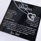 To My Daughter Necklace, Gift for Daughter from Dad, Father Daughter Necklace  9_4_Black