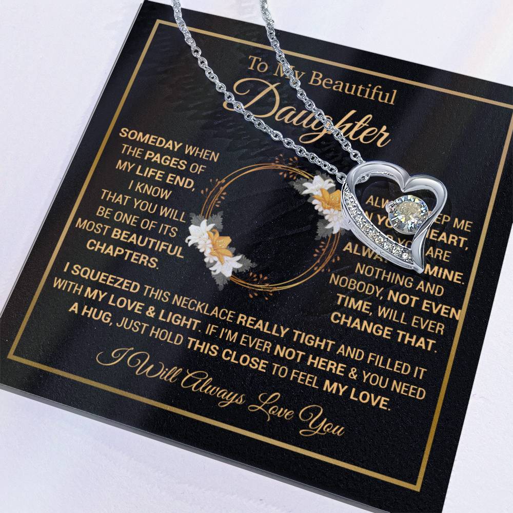 To My Daughter Necklace, Gift for Daughter from Dad,Mom, Daughter Mother Necklace
