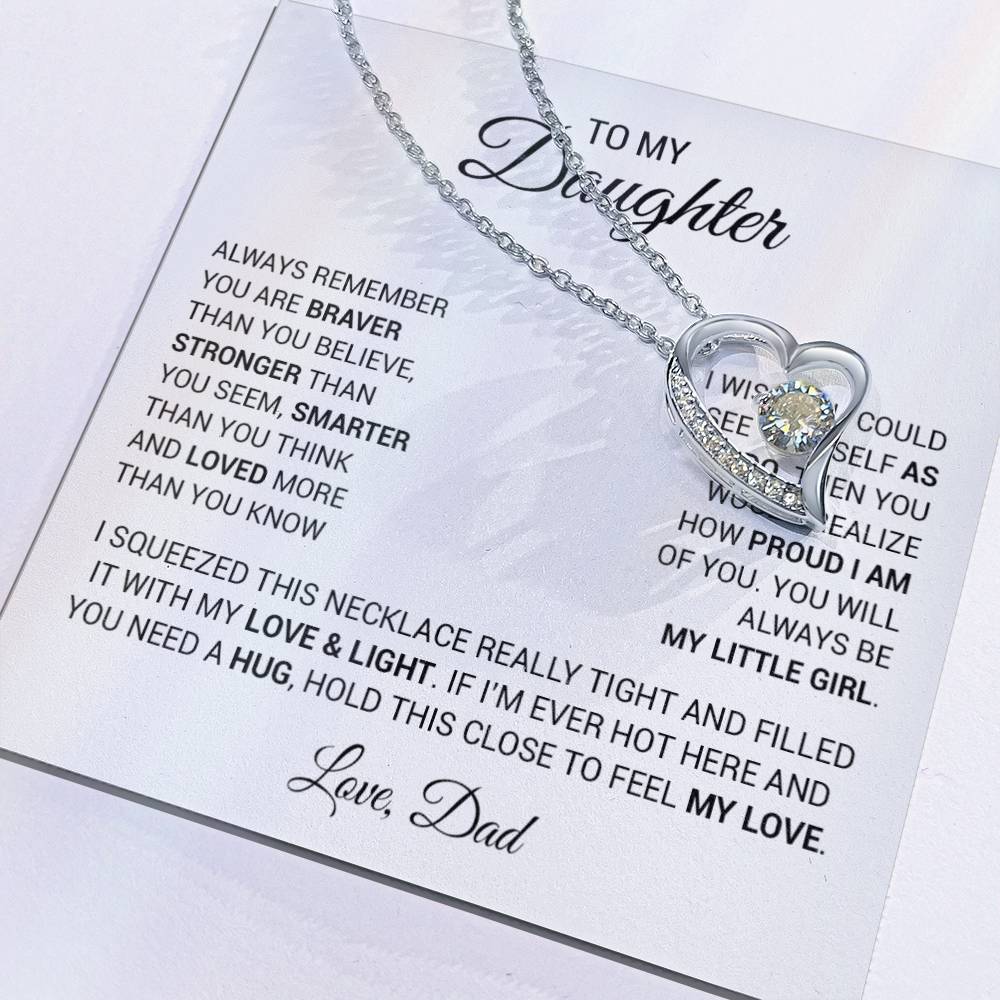 To My Daughter Necklace, Gift for Daughter from Dad, Daughter Father Necklace444