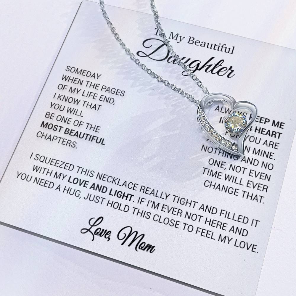 To My Beautiful Daughter Necklace, Sentimental Gift for Daughter From Mom 13_11