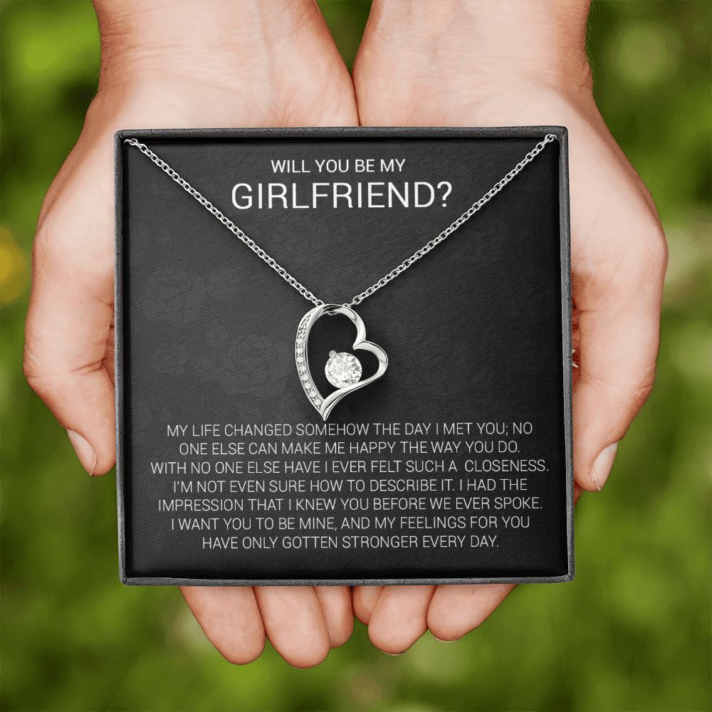 Girlfriend Proposal Necklace, Girlfriend Proposal Gift, Be My Girlfriend Gift, Future Girlfriend Necklace